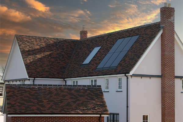 solar on roof of house