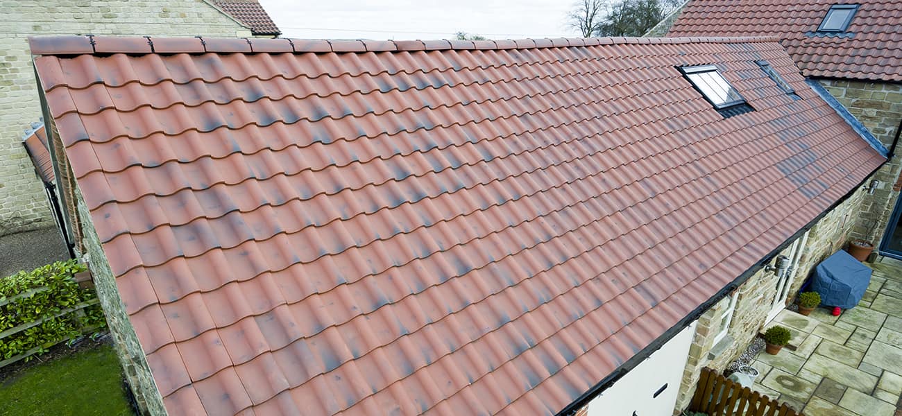 Lincoln Dovecote Barns Case Study in Rustic Red roof shot