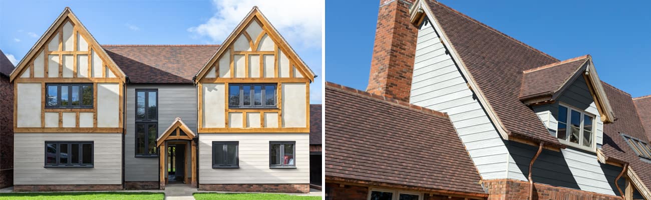 Fiber cement weatherboard installed on houses