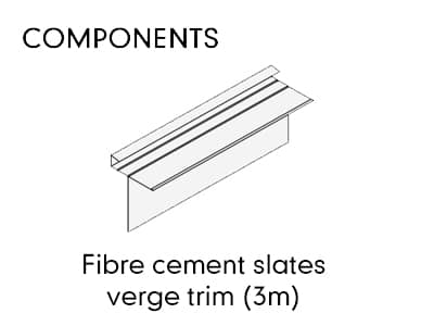 Fibre cement slate verge trim