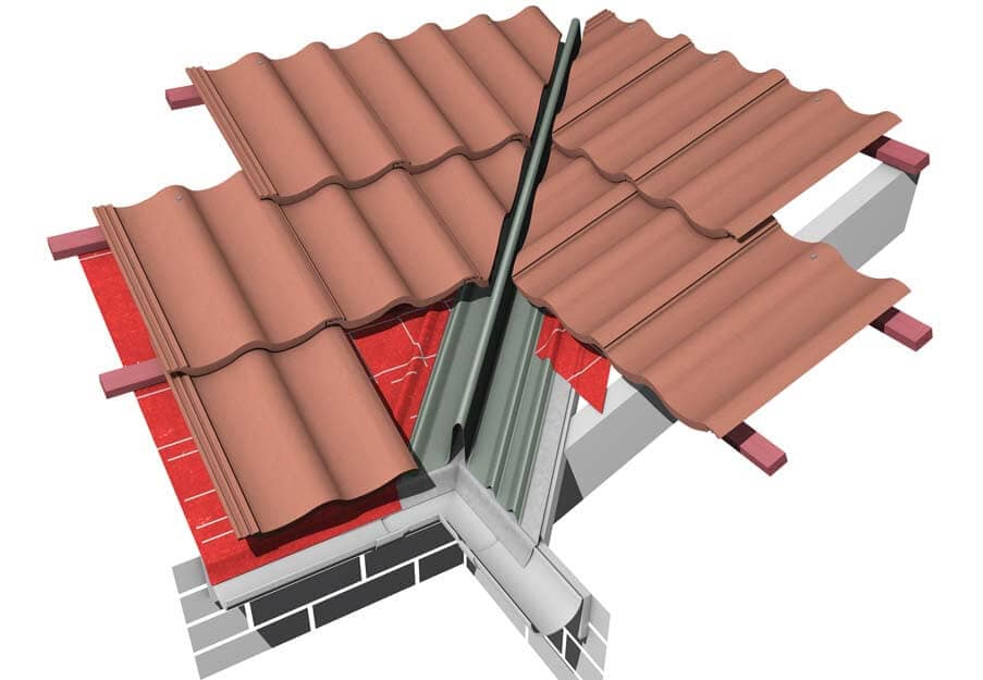 Marley Universal GRP dry valleys provide totally weathertight detailing that are fast and easy to install and compatible with all Marley concrete, clay plain and interlocking tiles
